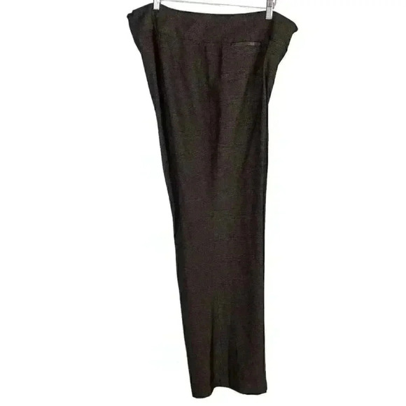 Lane Bryant Women 18W Plaid Dress Trouser Pants Brown Polyester Blend Career - Picture 3 of 7